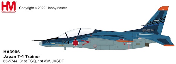 Kawasaki T-4 Trainer 66-5744, 31st TSQ, 1st AW, JASDF HA3906