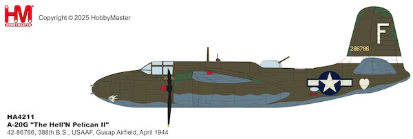 Douglas A-20G Havoc USAAF "The Hell'N Pelican II" 42-86786, 388th BS, USAAF, Gusap Airfield, April 1944 HA4211
