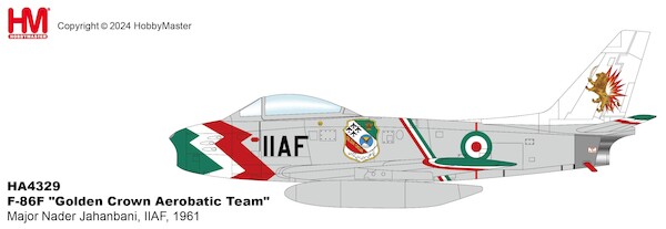 North American F-86F Sabre "Golden Crown Aerobatic Team" Major Nader Jahanbani, IIAF, 1961 HA4329