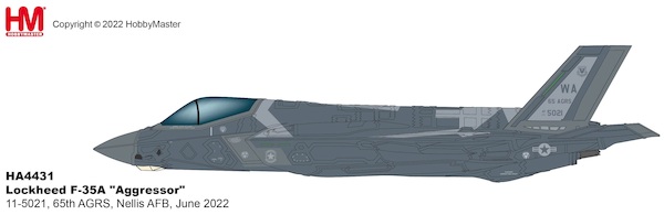 F35A Lightning II JSF USAF "Aggressor" 11-5021, 65th AGRS, Nellis AFB, June 2022 HA4431