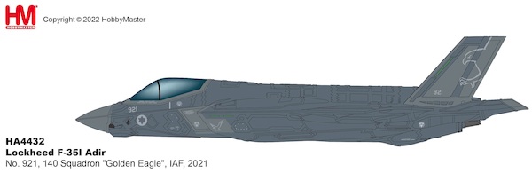 F35I Lightning II JSF Adir  No. 921, 140 Squadron "Golden Eagle", IAF, 2021  HA4432