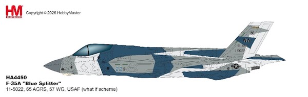 F-35A "Blue Splitter" 11-5022, 65 AGRS, 57 WG, USAF (what if scheme) HA4450