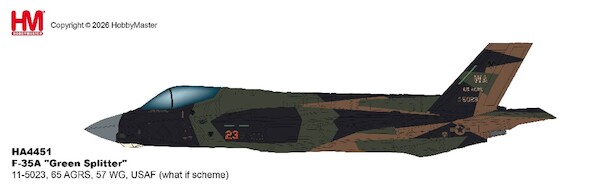 F-35A "Green Splitter" 11-5023, 65 AGRS, 57 WG, USAF (what if scheme) HA4451