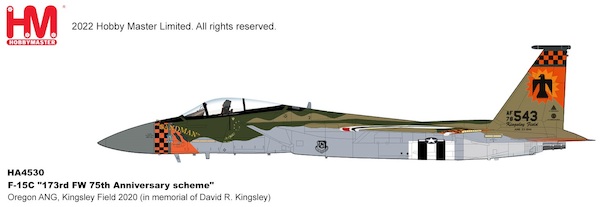 McDonnell Douglas F15C "173rd FW 75th Anniversary scheme" Oregon ANG, Kingsley Field 2020 (in memorial of David R. Kingsley) HA4530