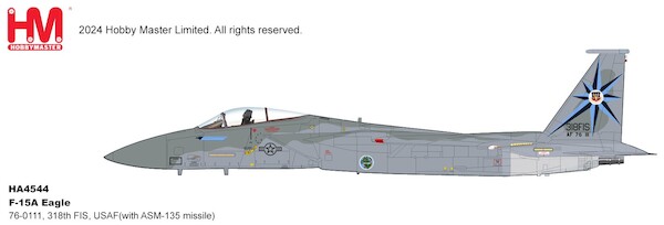 McDonnell Douglas F15A USAF 76-0111, 318th FIS, (with ASM-135 missile)  HA4544