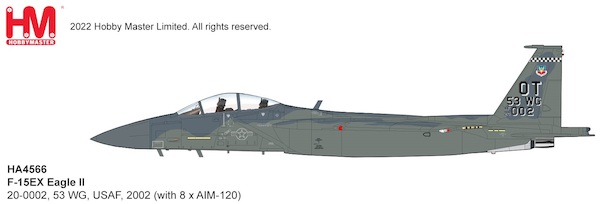 McDonnell Douglas F15EX Eagle II 20-0002, 53 WG, USAF, 2002 (with 8 x AIM-120) HA4566