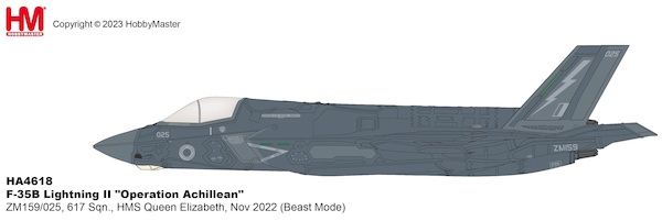 F35B Lightning II, "Operation Achillean" ZM159/025, 617 Sqn., HMS Queen Elizabeth, Nov 2022 (Beast Mode) HA4618