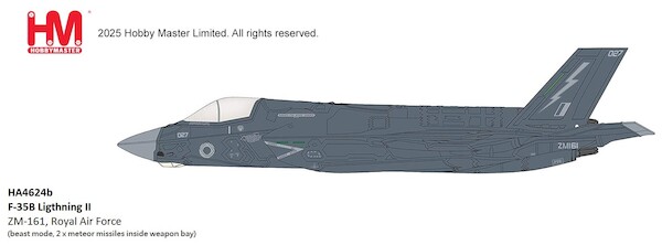 F35B Lightning II, ZM-161, Royal Air Force (beast mode, 2 x meteor missiles inside weapon bay) HA4624b