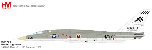 RA5C Vigilante US Navy, 149283, RVAH-11, USS Forrestal, 1967  HA4708