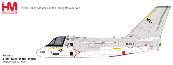 S3B Viking US Navy, "Eyes of the Storm" 159743, VS-24, 1991  HA4914
