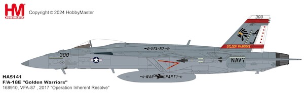F/A-18E Super Hornet "Golden Warriors" 168910, VFA-87, 2017 "Operation Inherent Resolve" HA5141