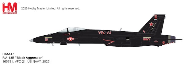 F/A-18E "Black Aggressor" 00/165781, VFC-12, 2025 HA5147