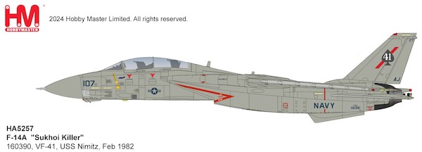 Grumman F14A Tomcat US Navy "Sukhoi Killer" 160390, VF-41, USS Nimitz, Feb 1982  HA5257