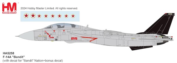 Grumman F14A Tomcat "Bandit" (with decal for Bandit Nation + bonus decal)  HA5258