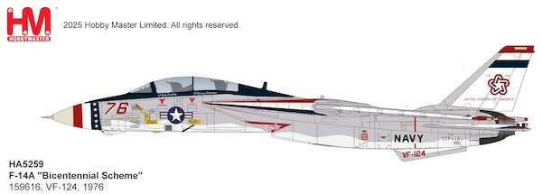 Grumman F14A Tomcat US Navy "Bicentennial Scheme" 159616, VF-124, 1976  HA5259