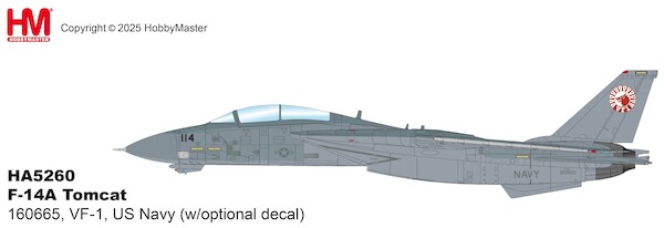Grumman F14A Tomcat US Navy 160665, VF-1, US Navy (w/optional decal)  HA5260