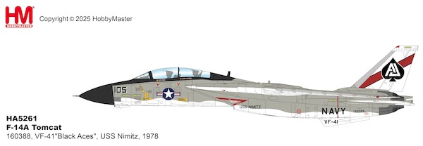 Grumman F14A Tomcat US Navy "Tomcat" 160388, VF-41"Black Aces", USS Nimitz, 1978  HA5261