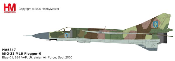 MIG-23MLD Flogger-K Blue 01, 894 VAP, Ukrainian Air Force, Sept 2000 HA5317