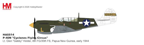 P-40N "Cyclones Flying Circus" Lt. Glen "Gabby" Holder, 8th FG/35th FS, Papua New Guinea,  early 1944  HA5514