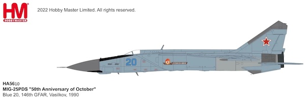 MIG-25PDS Foxbat "50th Anniversary of October" Blue 20, 146th GFAR, Vasilkov, 1990 HA5610