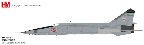 MIG-25RBT Foxbat, 754, Bulgarian Air Force HA5653