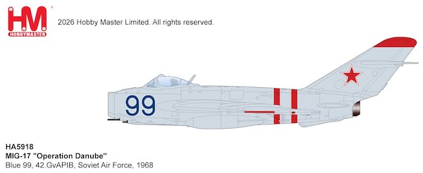 MIG-17 "Operation Danube" Blue 99, 42.GvAPIB, Soviet Air Force, 1968  HA5918