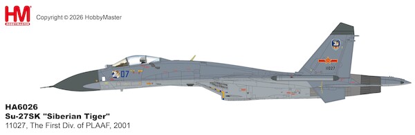 Sukhoi Su-27SK "Siberian Tiger" 11027, The First Div. of PLAAF, 2001 HA6026