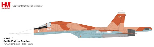 Sukhoi SU34 Fighter Bomber 704, Algerian Air Force, 2025 HA6310