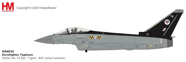 Eurofighter EF2000 ZK343, No. 74 Sqn. "Tigers", RAF (what if scheme)  HA6632