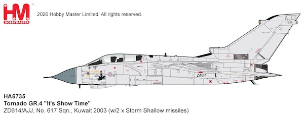Tornado GR.4 "It's Show Time" ZD614/AJJ, No. 617 Sqn., Kuwait 2003 (w/2 x Storm Shallow missiles)  HA6735