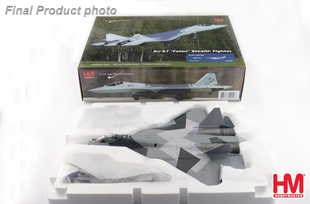 Hobbymaster HA6807 Sukhoi SU57 Stealth Fighter Russian Air Force,