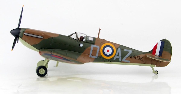 Spitfire MkI RAF, "Battle of Britain" X4036/D-AZ, flown by P/O Robert Doe,  No.234 Sqnadron, Middle Wallop, August 1940  HA7816