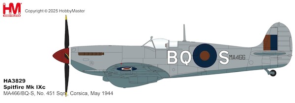 Spitfire Mk.IXc MA466/BQ-S, No. 451 (RAAF) Sqn., Corsica, May 1944 HA8328