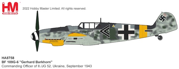 Messerschmitt Bf109G-6 Luftwaffe "Gerhard Barkhorn" Commanding Officer of II./JG 52, Ukraine, September 1943 HA8758