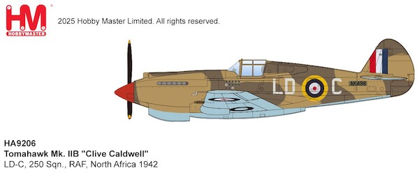 Curtiss Tomahawk Mk. IIB "Clive Caldwell" LD-C, 250 Sqn., RAF, North Africa 1942 HA9206