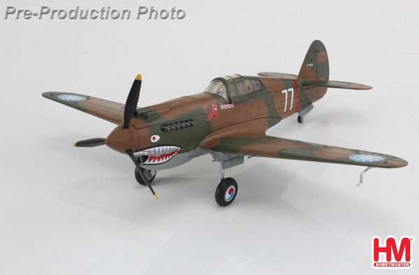 Curtiss P-40B Warhawk Diecast Model AVG Flying Tigers 3rd PS Hell's Angels, White 77, Robert Smith, Burma, November 1941 HA9207