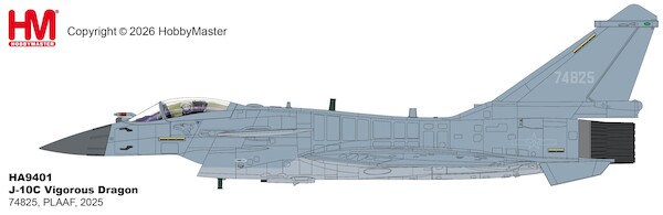 J-10C fighter jet Vigorous Dragon 74825, PLAAF, 2025 HA9401