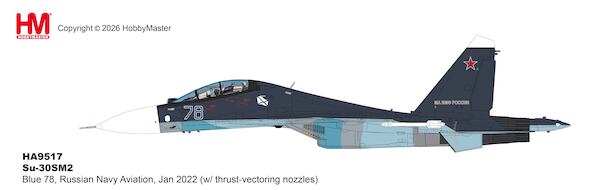 Su-30SM2 Blue 78, Russian Navy Aviation, Jan 2022 (w/ thrust-vectoring nozzles)  HA9517