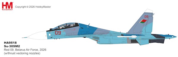 Su-30SM2 Red 09, Belarus Air Force, 2026 (w/thurst-vectoring nozzles) HA9518