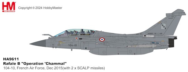Dassault Rafale B "Opertaion Chammal" 104-10, French Air Force, Dec 2015 (with 2 x SCALP missiles)  HA9611