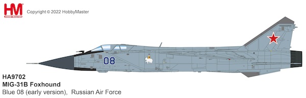 MIG31B Foxhound Blue 08 (early version),  Russian Air Force  HA9702