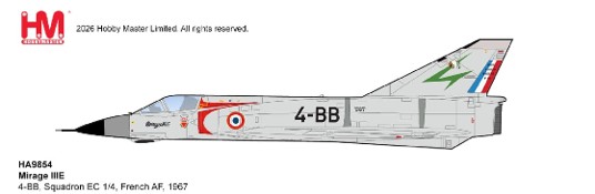 Dassault Mirage IIIE  4-BB, Squadron EC 1/4, French AF, 1967  HA9854