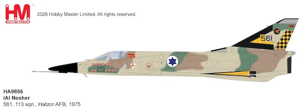 Dassault Mirage III / IAI Nesher 561, 113 sqn., Hatzor AFB, 1975 HA9856