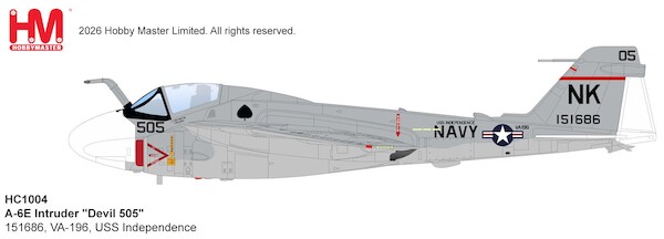 Grumman A6E Intruder "Devil 505" 151686, VA-196, USS Independence HC1004