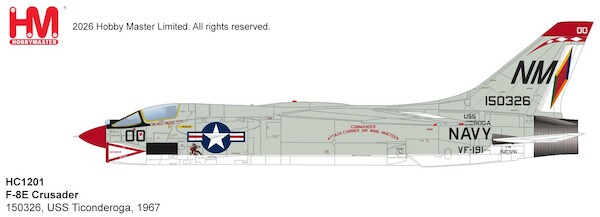 F8E Crusader USN 150326, USS Ticonderoga, 1967  HC1201