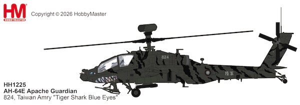 Boeing AH-64E Apache Guardian 824, Taiwan Amry "Tiger Shark Blue Eyes" HH1225