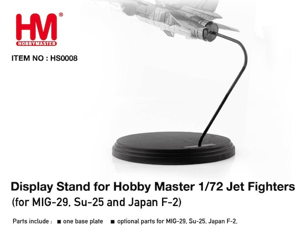 Display Stand for Hobby Master 1/72 Jet Model Display Stand  (for : MIG-29, F-35A, Japan F-2)  HS0008