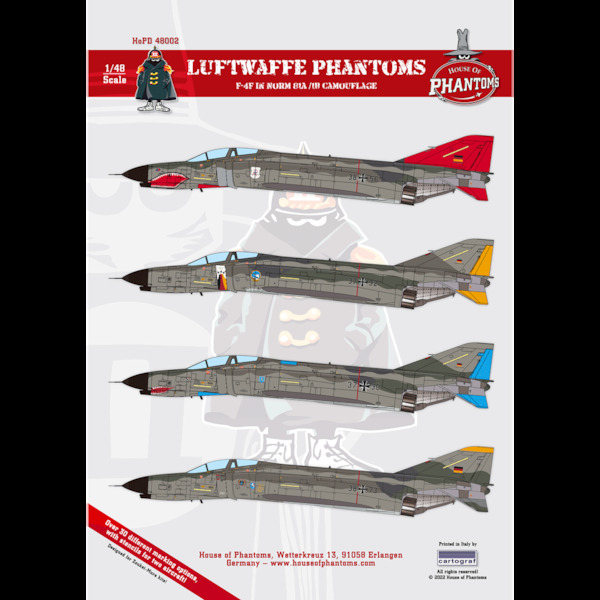 Luftwaffe Phantoms –  F-4F in Norm 81A/B Camouflage  HoPD48002