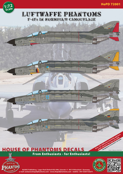 Luftwaffe Phantoms –  F-4F in Norm 81A/B Camouflage  HoPD72001