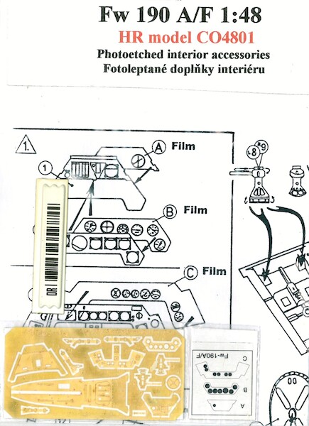 Focke Wulf FW190A/F Photoetced interior accessories  CO4801